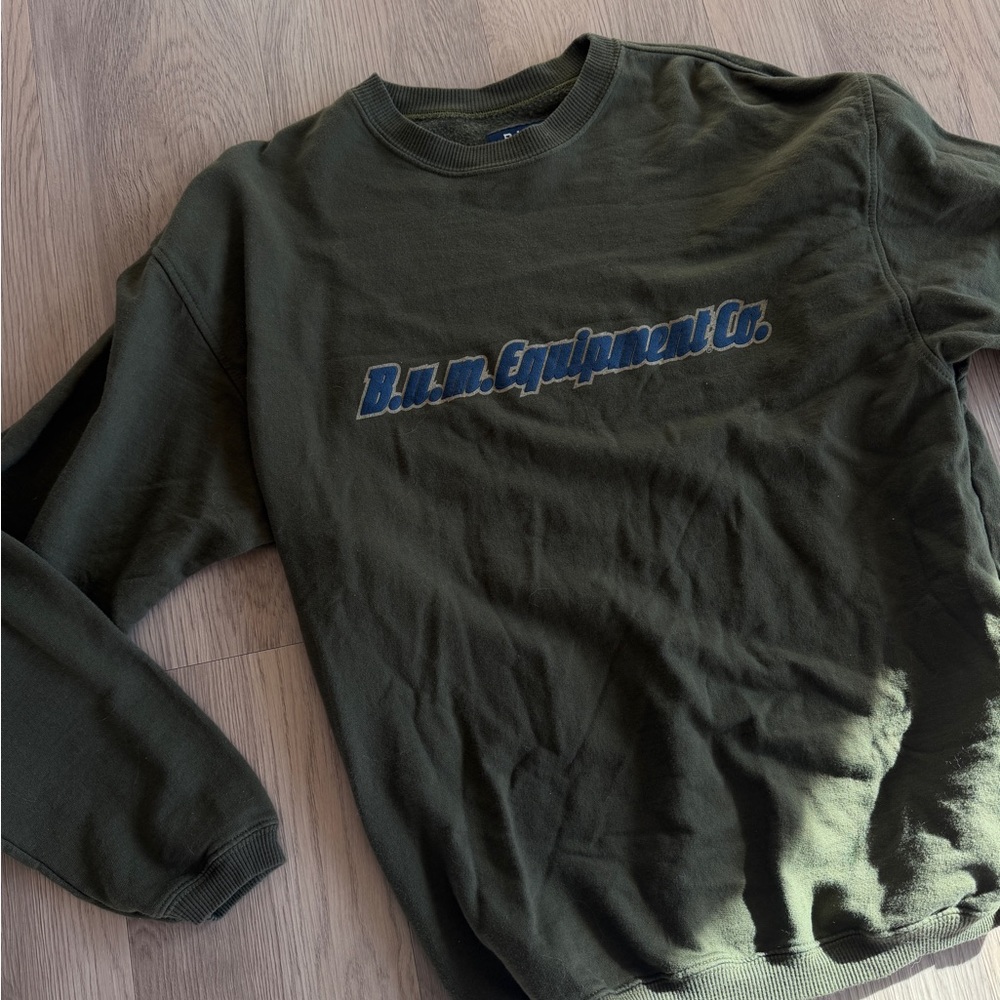 B.U.M. Equipment green crewneck Pullover